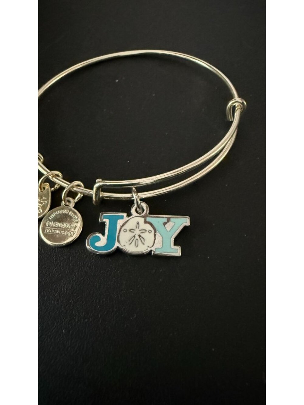 NWOT Alex & Ani Joy Sand Dollar Expandable Bangle Bracelet Silver Tone Beach - Picture 3 of 8